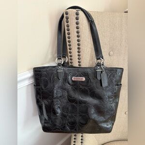 Black Leather Coach Purse Medium/Large